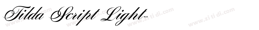 Tilda Script Light字体转换